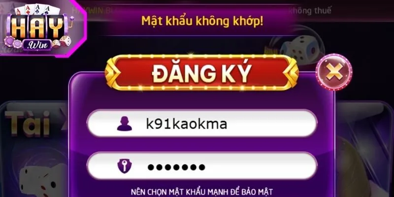 Lưu ý khi đăng ký Haywin