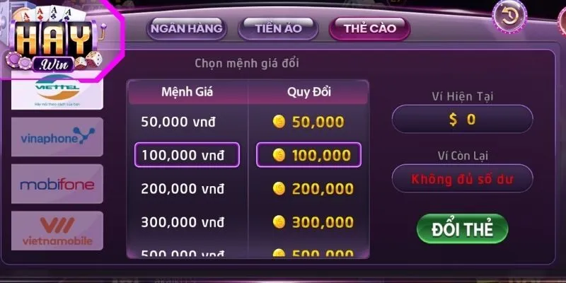 Lưu ý khi rút tiền Haywin