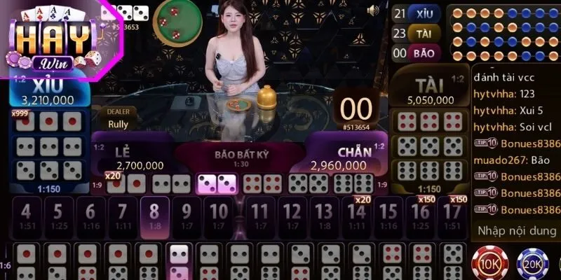 Các cửa cược trong Sicbo